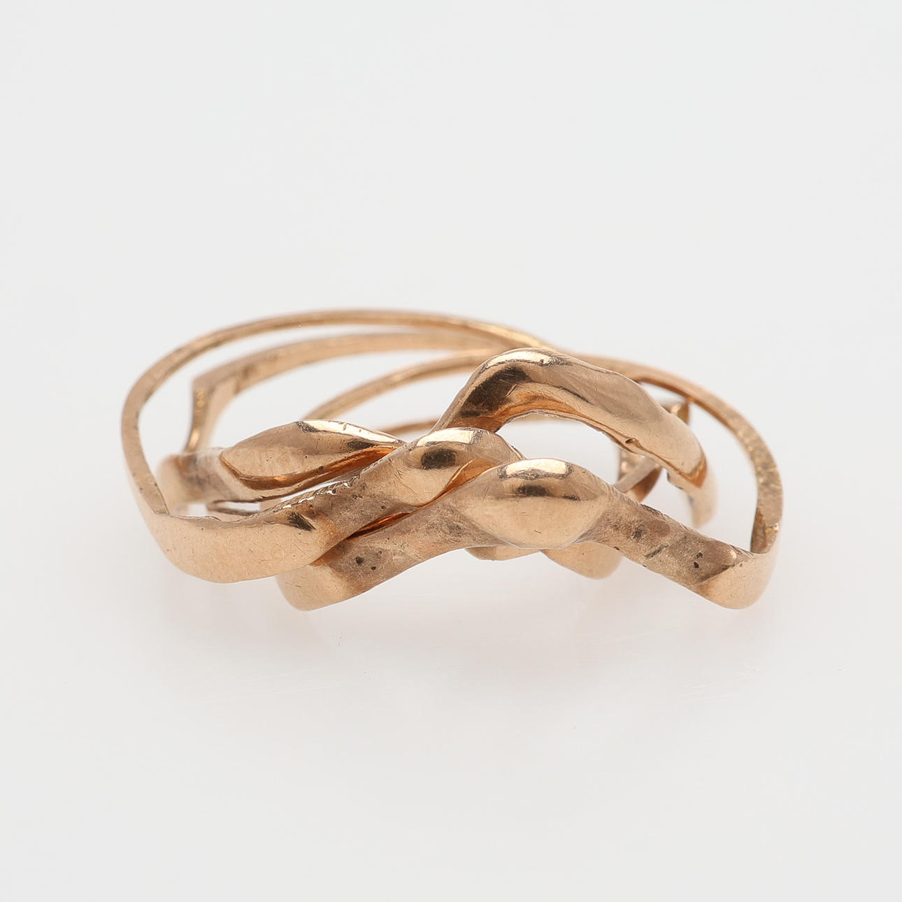 PUZZLE-RING/LIBANON RING, 14k guld, 3,5 g. vag stempling.