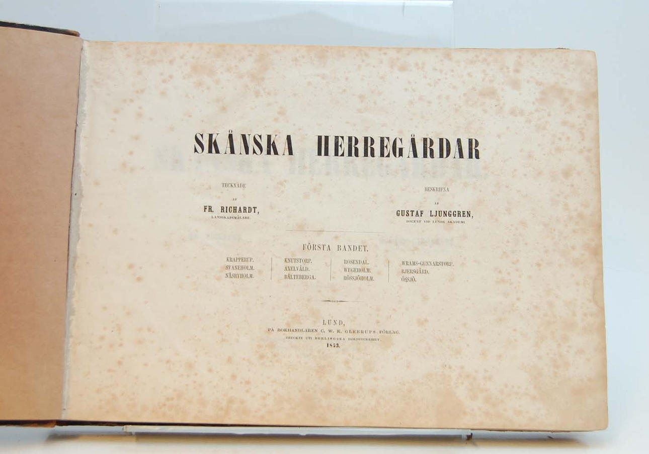 FR. RICHARDT. Skånska herregårdar. 78 litografier.