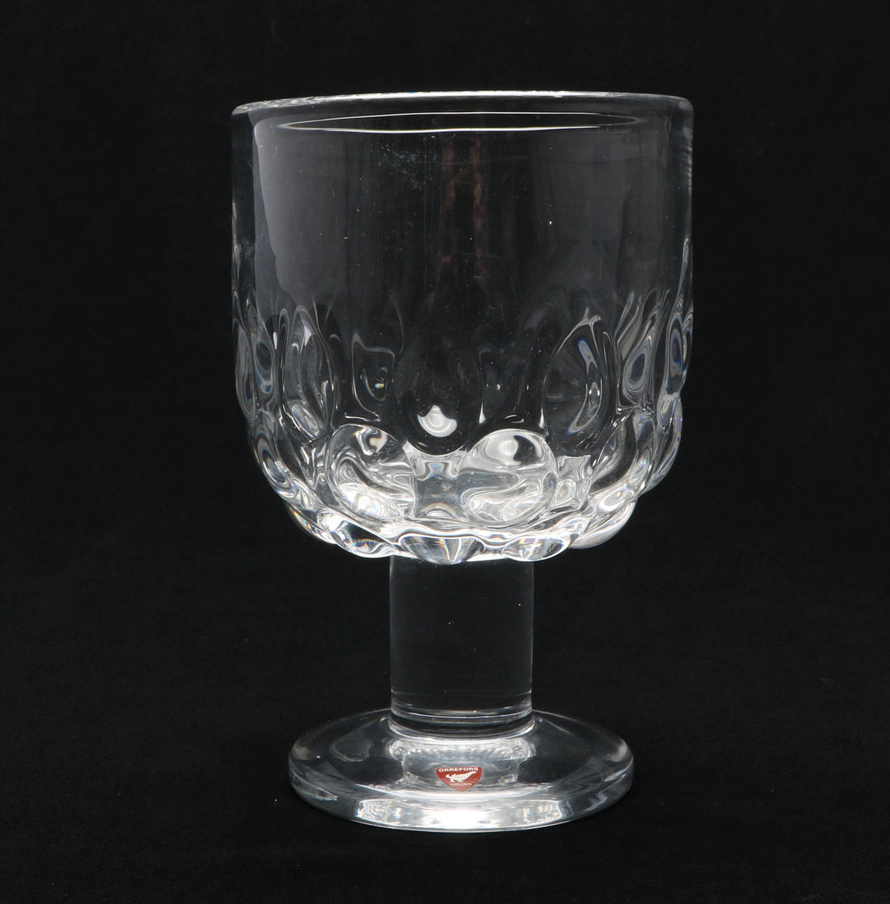 SKÅL på fot, glas, Sven Palmqvist, Orrefors, signerad.