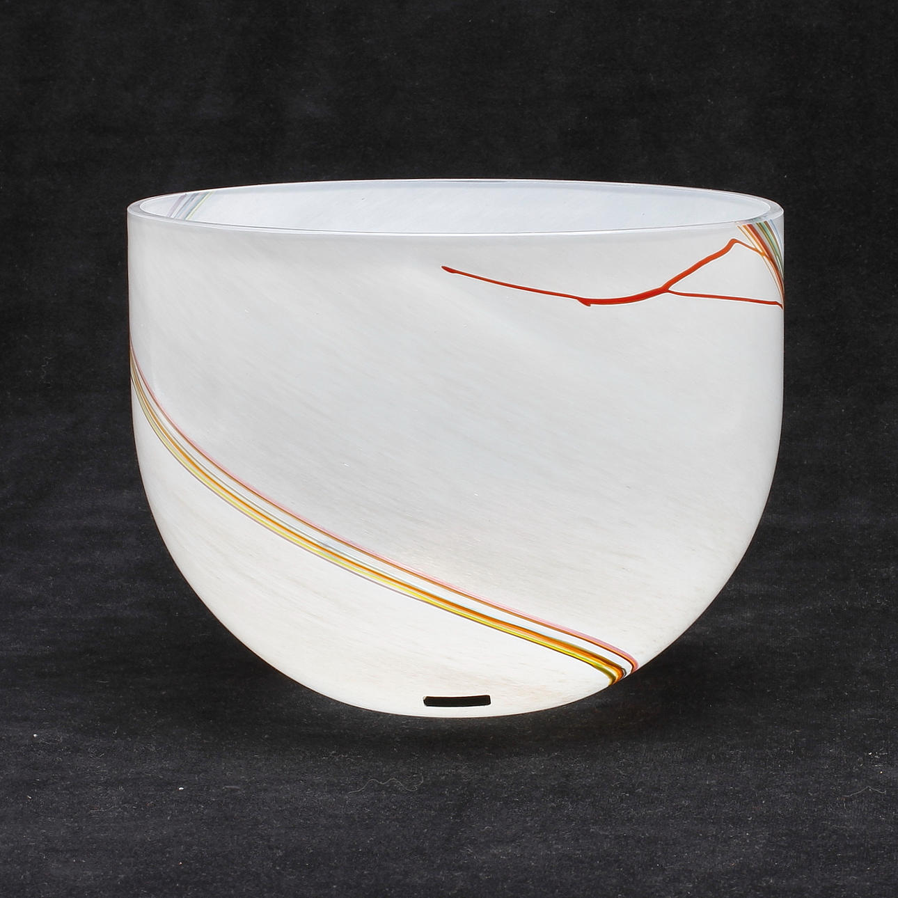 SKÅL, glas, "Rainbow", Bertil Vallien, Boda, signerad.