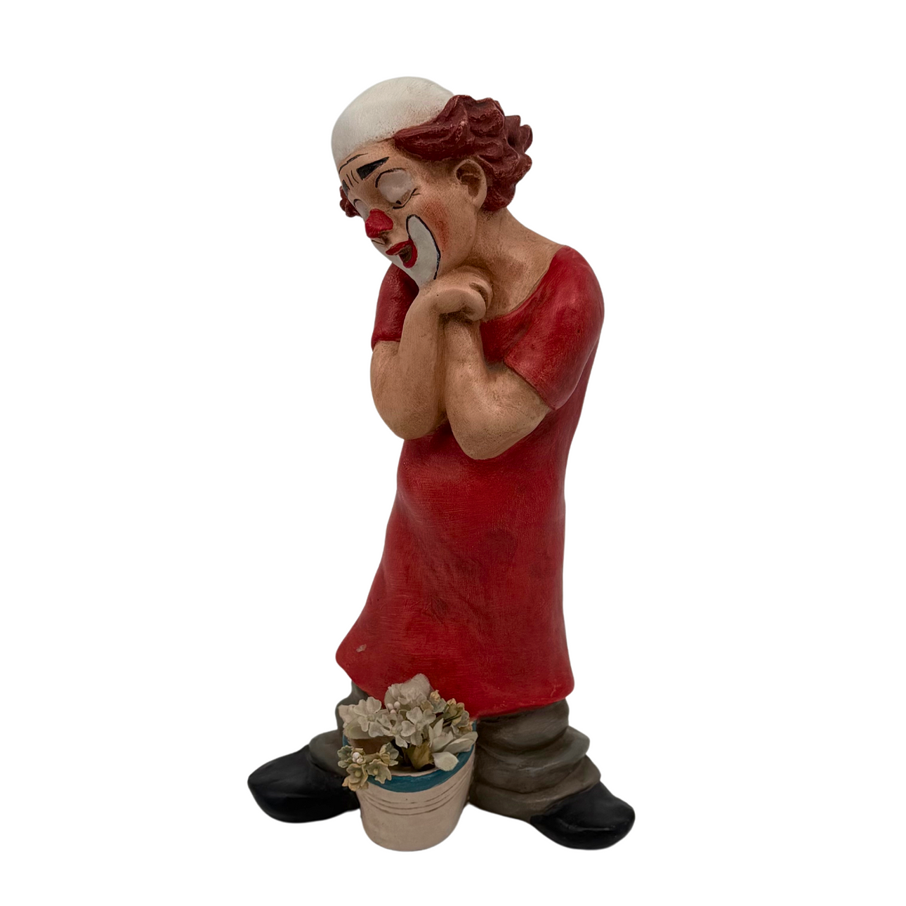 KLOVNEFIGUR HÅNDLAVET AF ACHATIT.