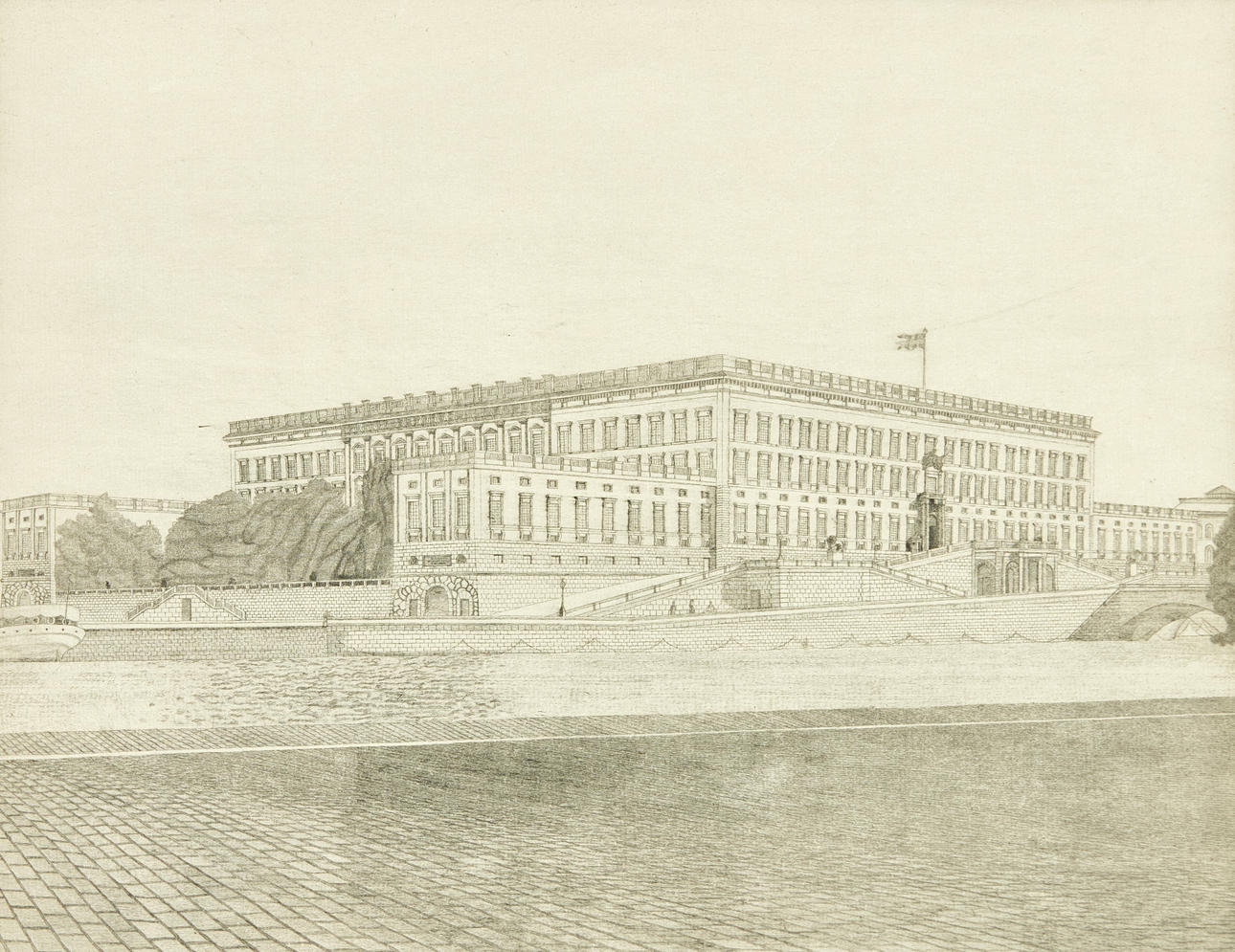 GUSTAF ISANDER (1863-1929). “Royal Palace, Stockholm”, signed and dated ...