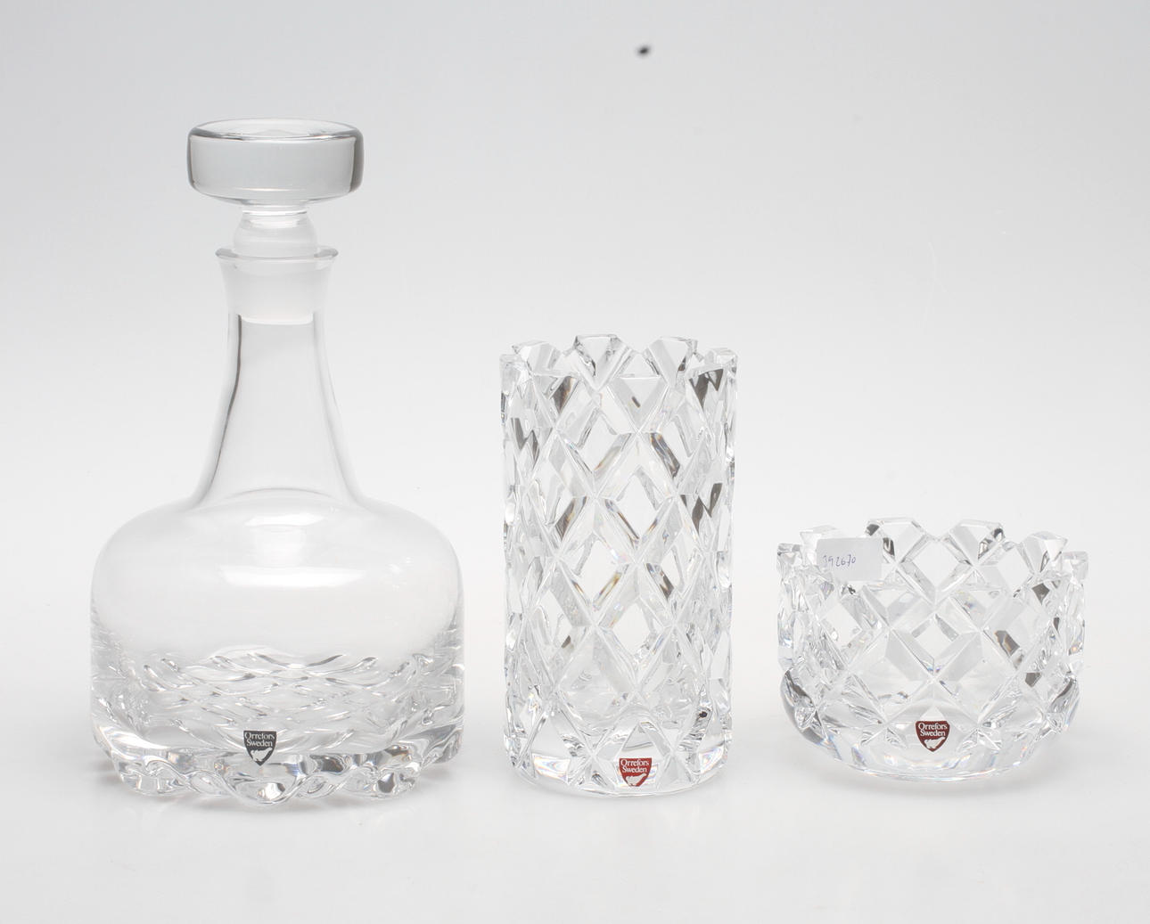 KARAFF, VAS OCH SKÅL, Orrefors.