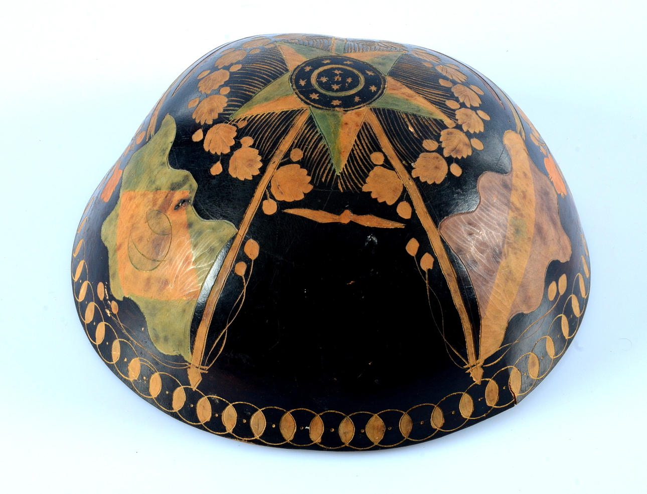 SJÖMANSARBETE, skuret och bemålat trä, 18/1900-tal.