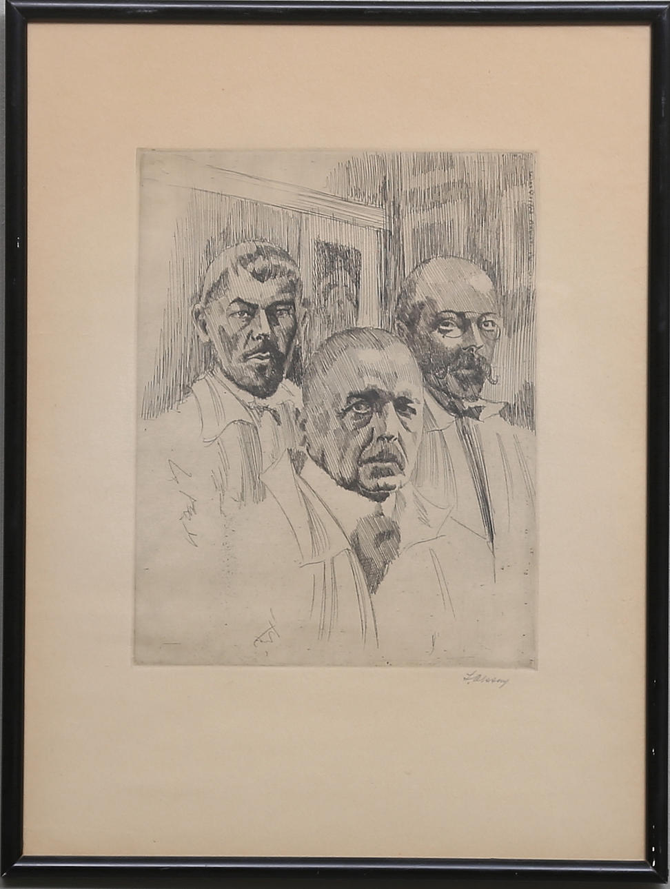 HELMER MASOLLE. Etsning, signerad.