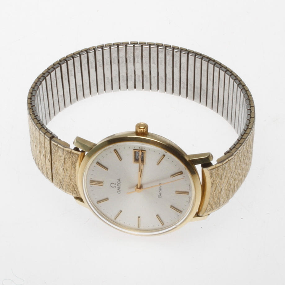 HERRARMBANDSUR, Omega, 14k guld, 1900-talets andra hälft.