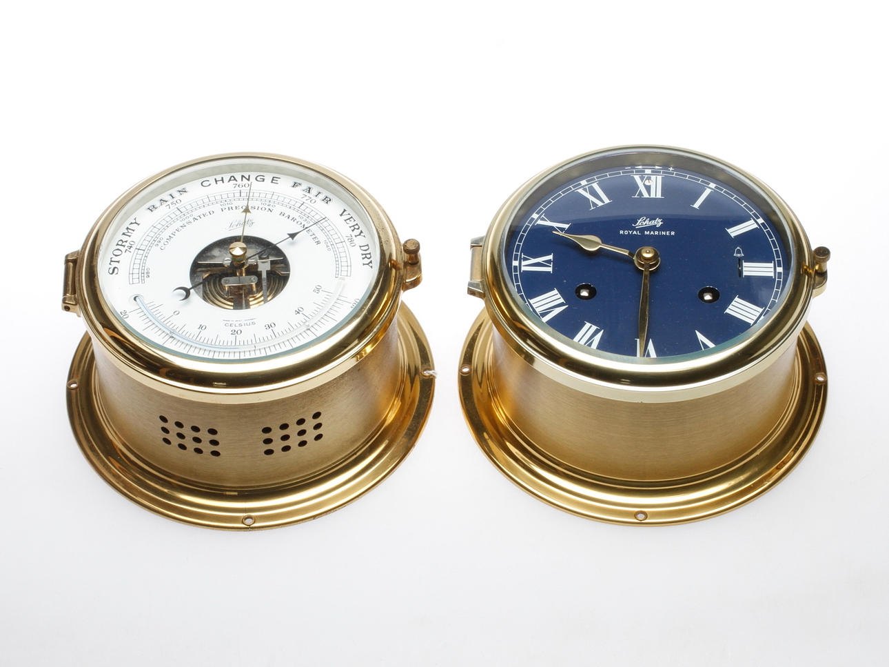 SKEPPSKLOCKA OCH BAROMETER, Schatz, Tyskland. Royal Mariner, 1900-talets mitt.