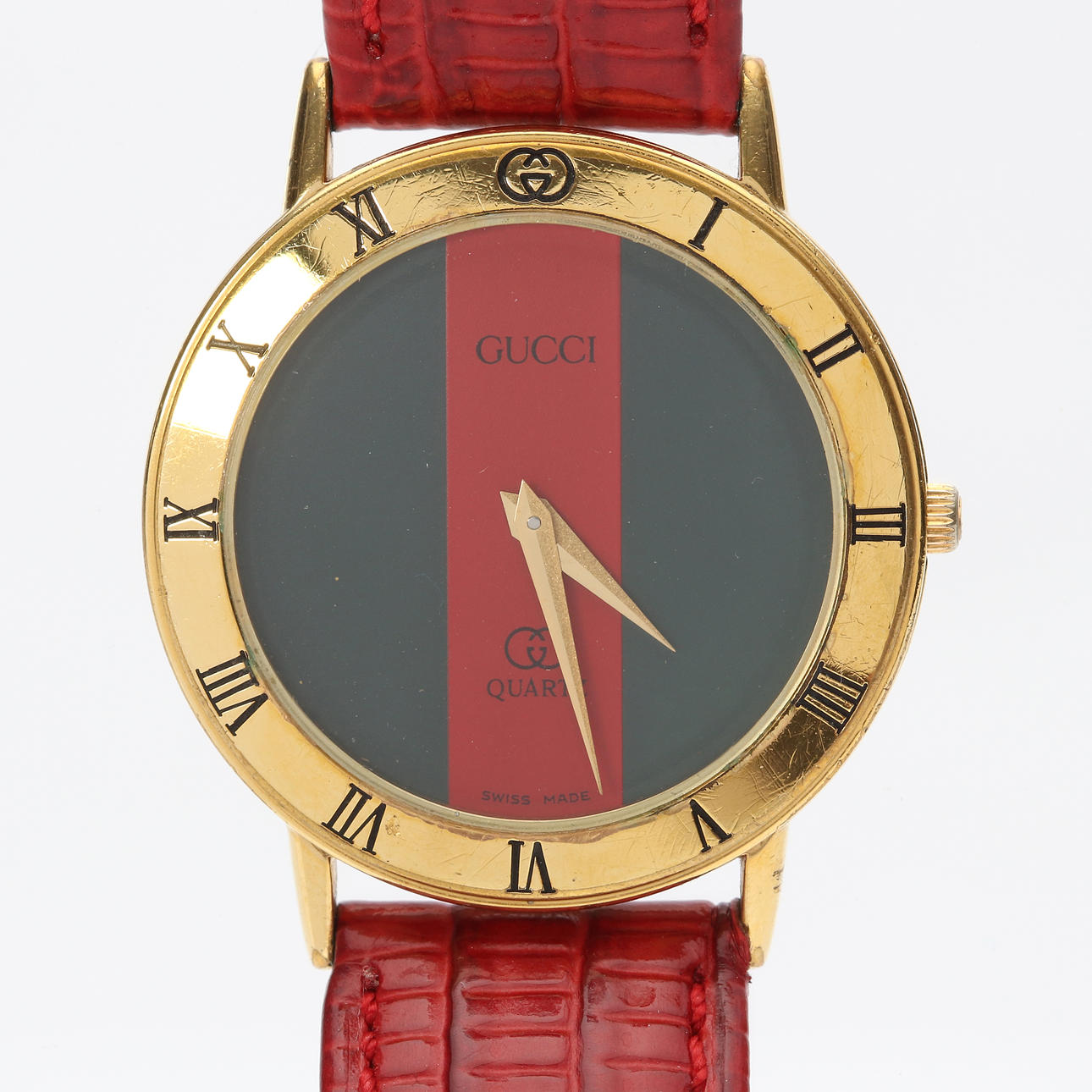 GUCCI, WRISTWATCH. Gold plated, quartz.