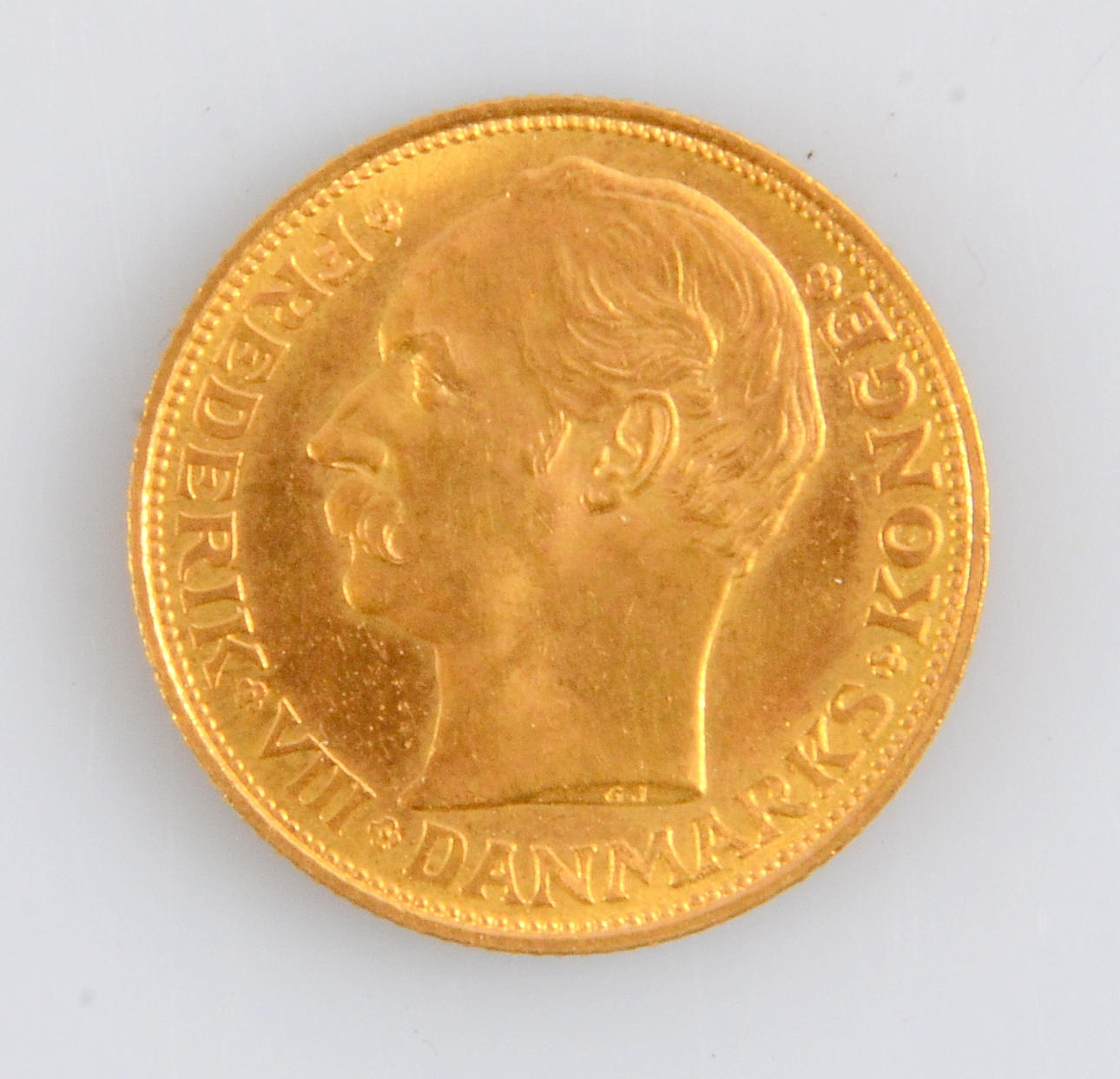 GULDMYNT, 20 kronor, Danmark, 1908.