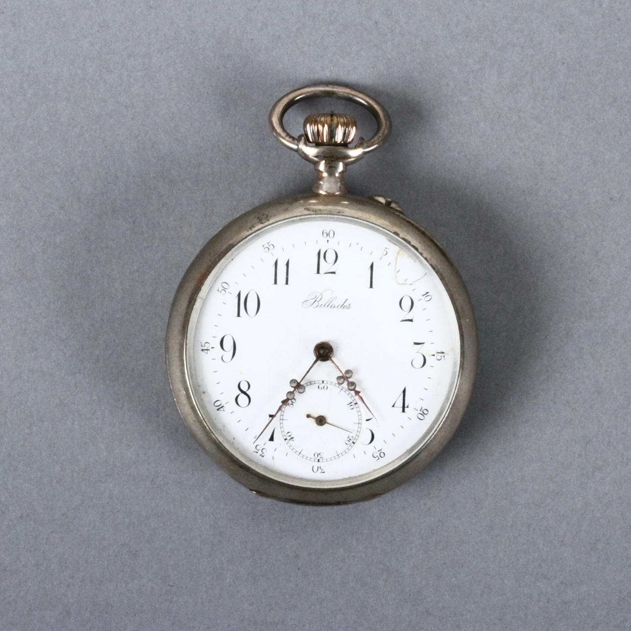 POCKET WATCH, silver, Billodes.