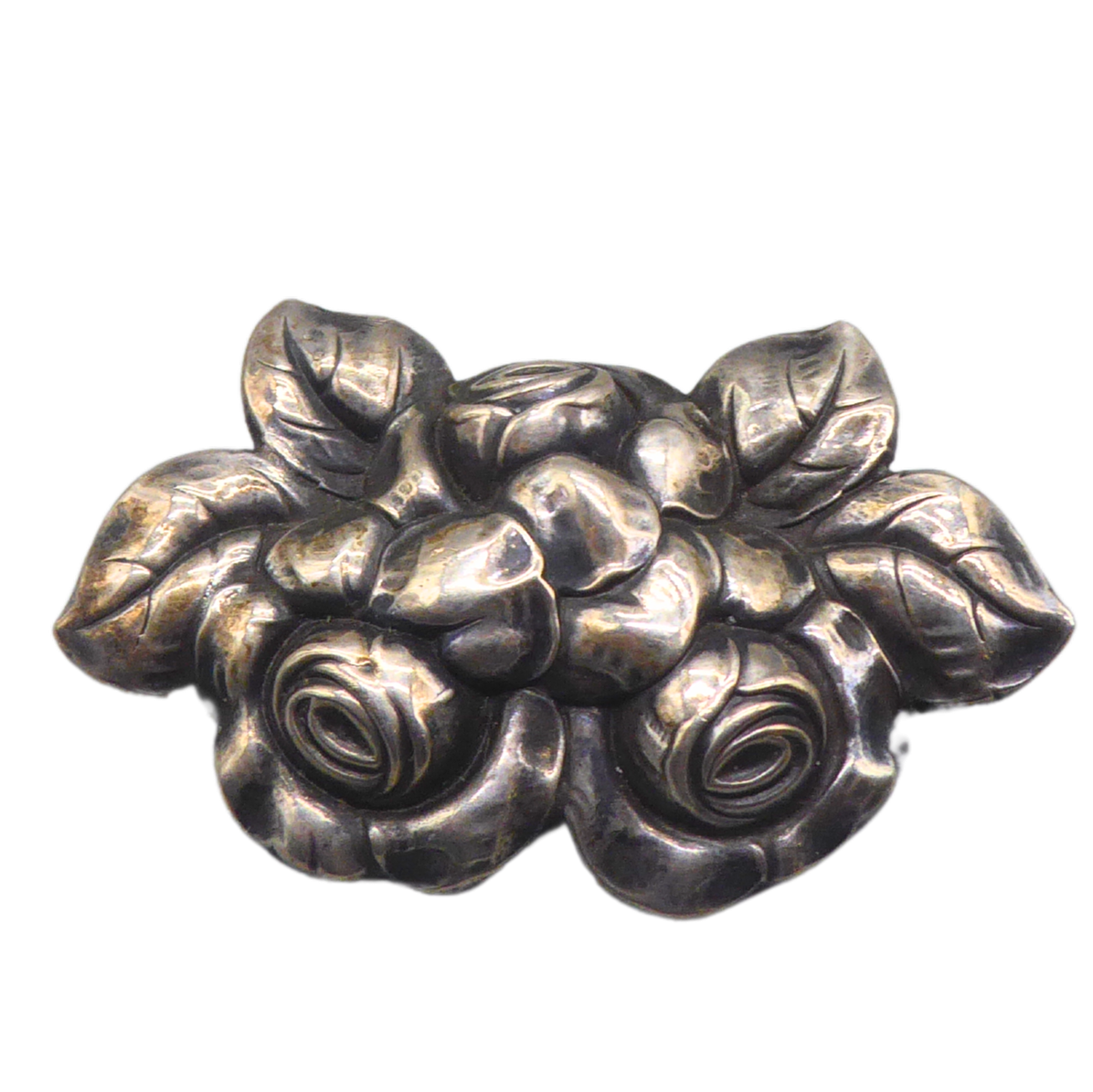 800ER SILBERBROSCHE IN ROSENOPTIK.