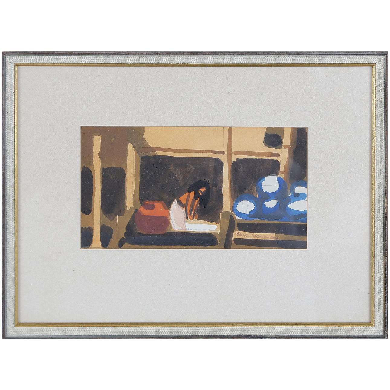 LARS NORRMAN, MIXED MEDIA, SIGNED.
