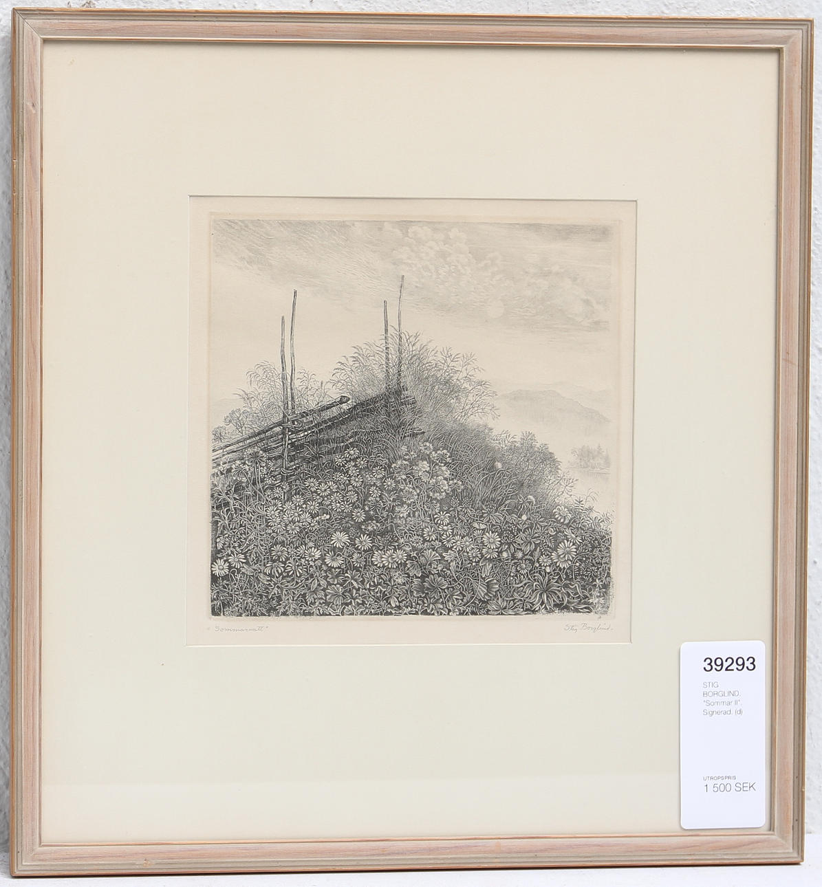 STIG BORGLIND. "Sommar II". Signerad.