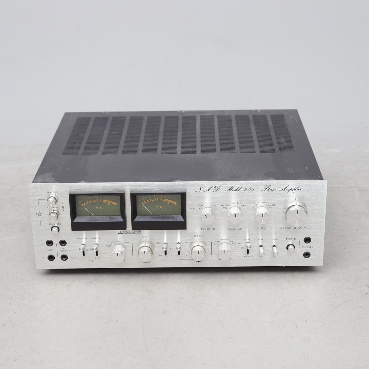 A 20th-century NAD amplifier, model “200".