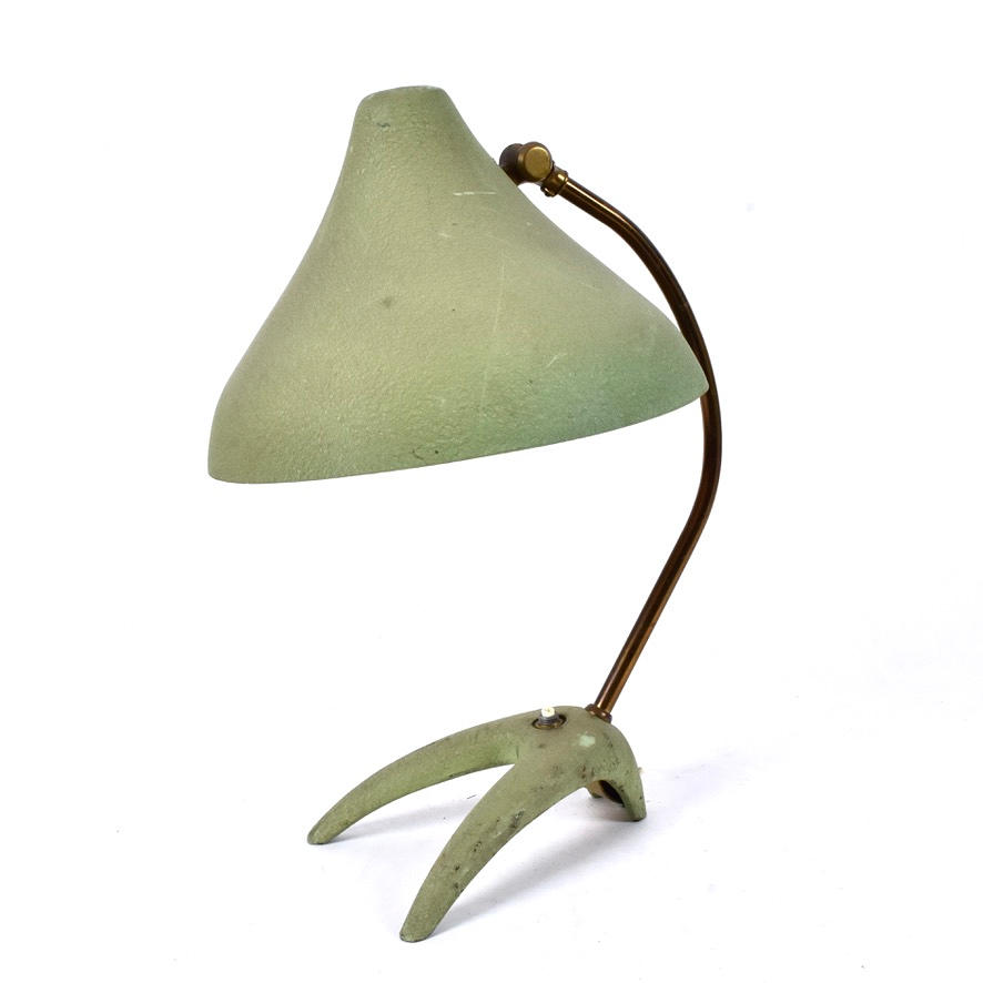 A table lamp, lacquered metal, Ewå B 52, 1930s.
