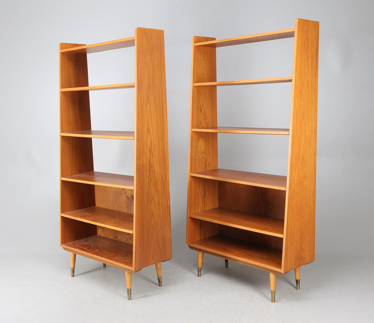 BOKHYLLOR, 1 par, teak, Bränntorps 1950/60-tal.