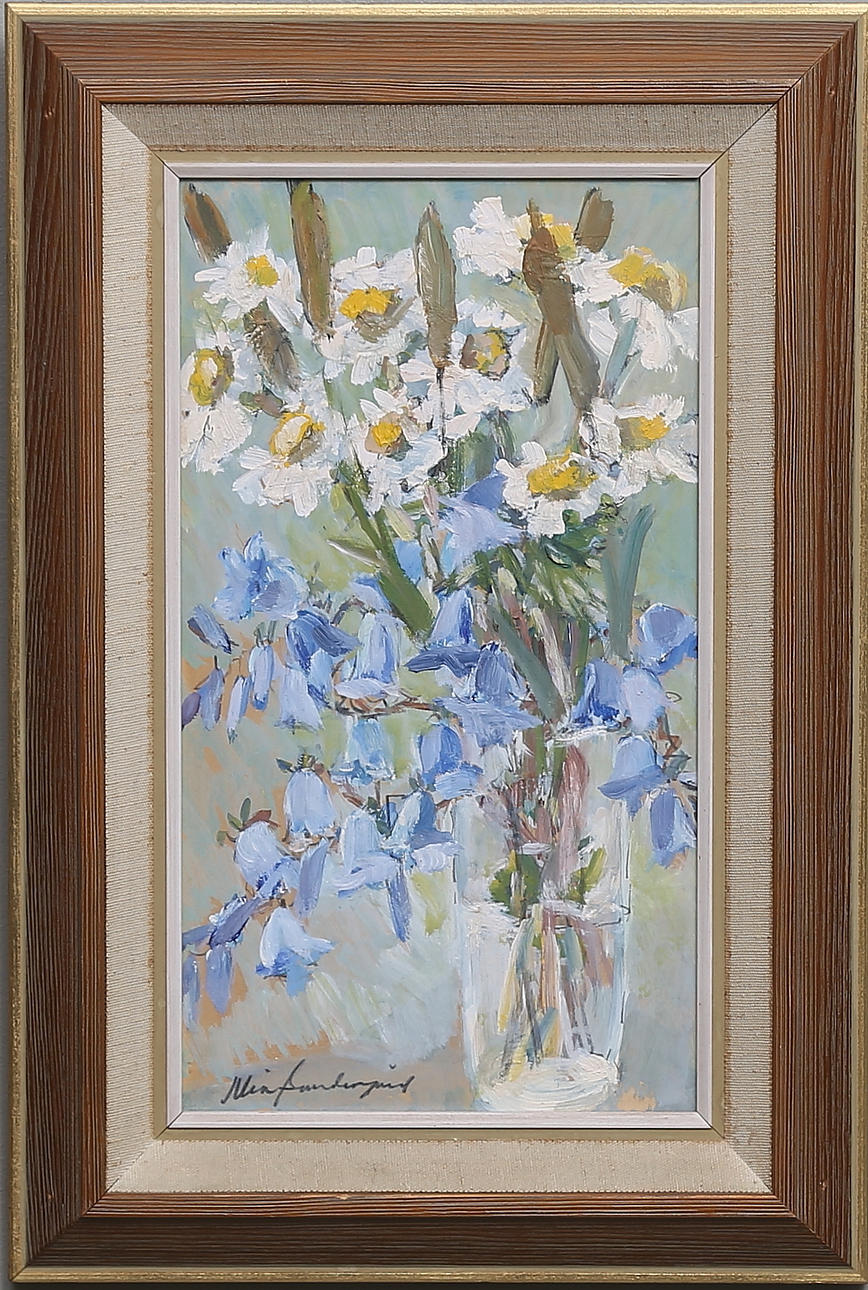 MIA SANDERGÅRD. Olja på pannå. Signerad.