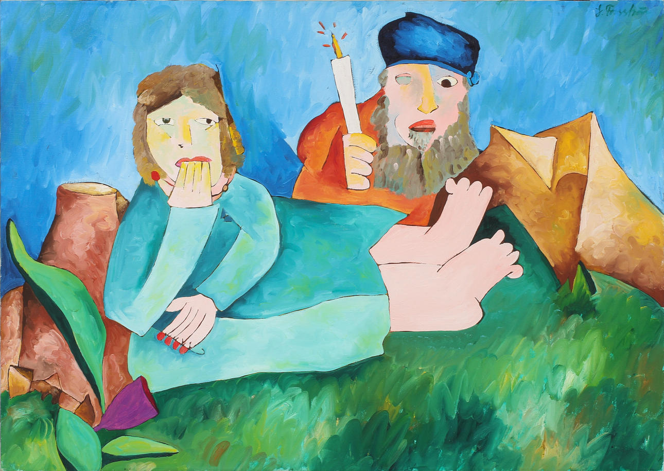 JOHNNY FORSSTRÖM. "I´m very nervous...", olja på duk, signerad.