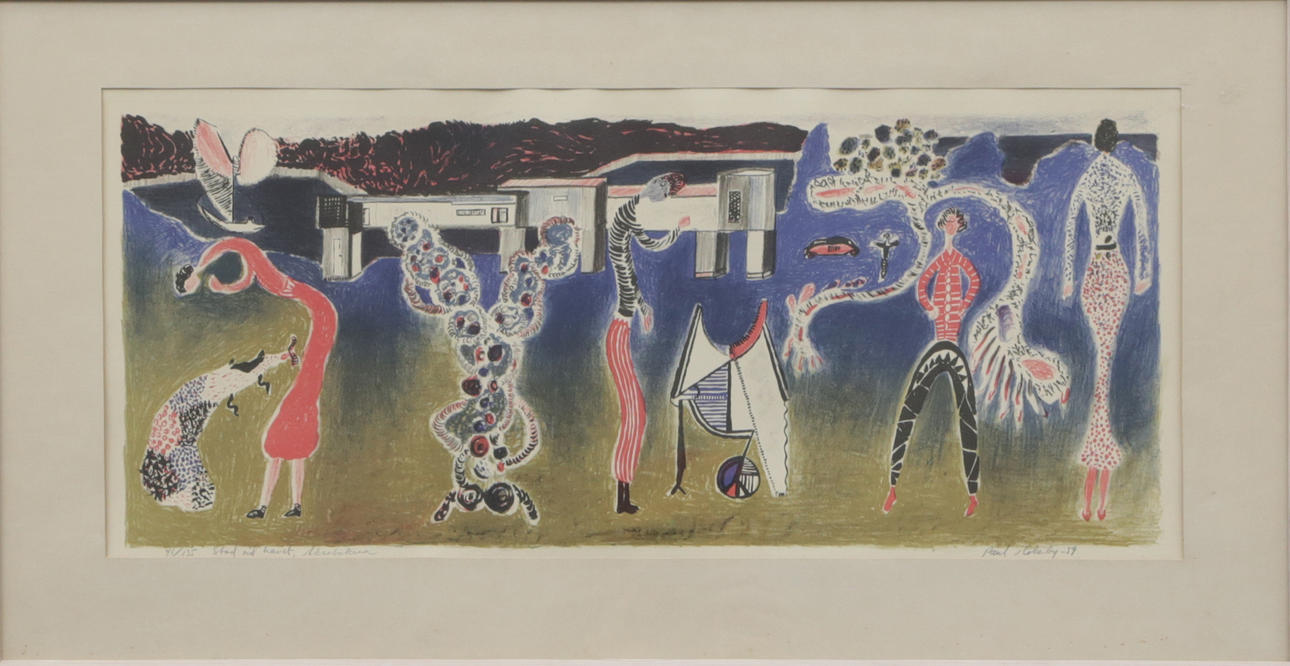 PAUL HOLSBY. LITO, signerad.