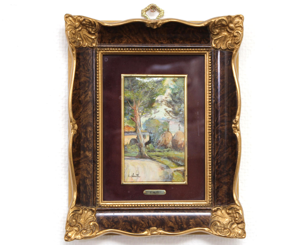 ENRICO NUTI (1902-1978) OIL ON PANEL.