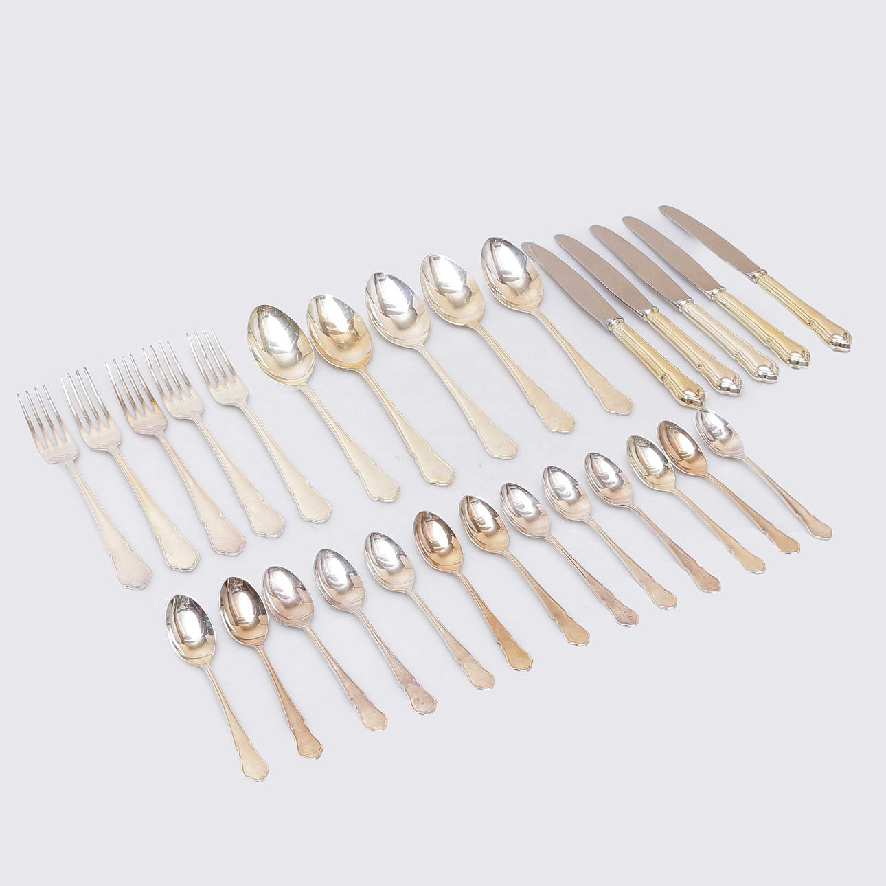 SILVERBESTICK "CHIPPENDALE" 28 DELAR ÄKTA SILVER.