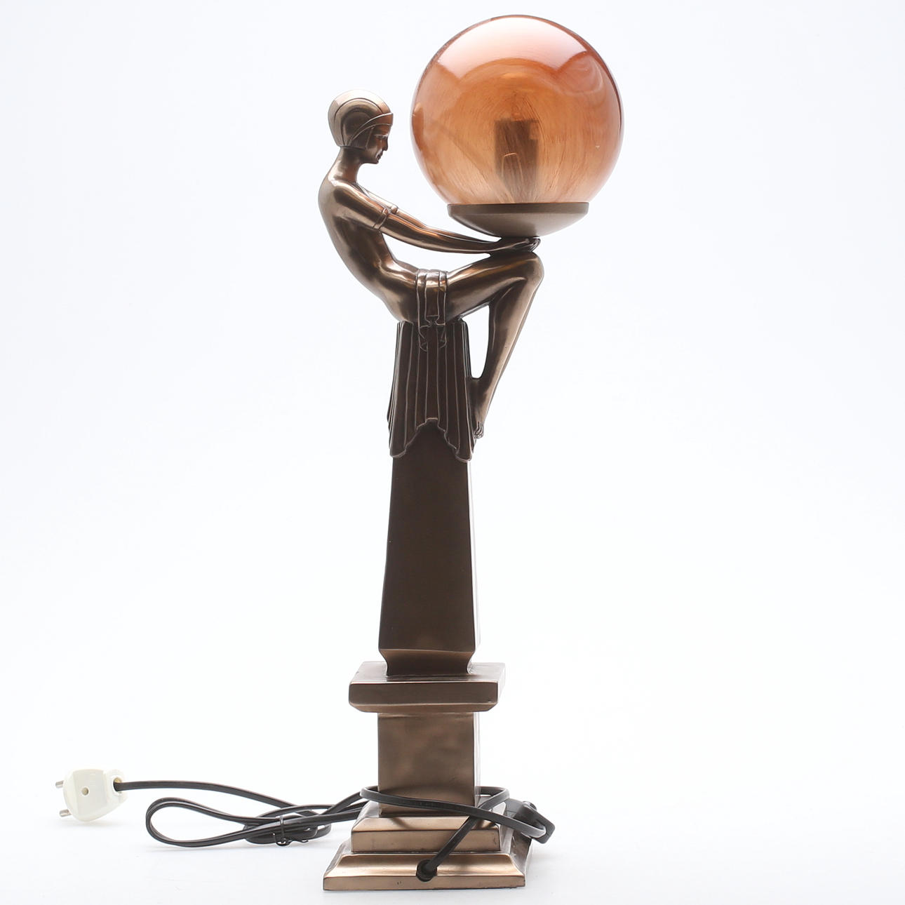 BORDSLAMPA, Art Deco-stil, glas/konstmassa, sent 1900-tal/samtida.