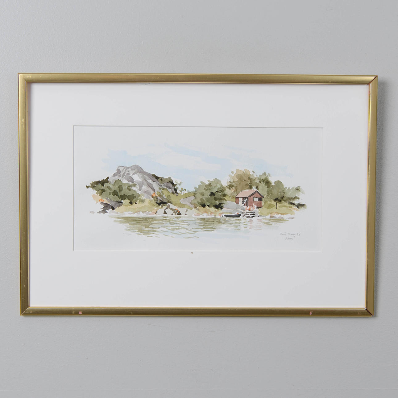 BERTIL KUMLIEN. Runö, akvarell, signerad samt daterad '97.