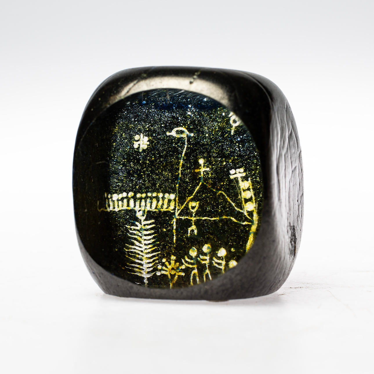 GÖRAN WÄRFF. Sculpture, runes, Kosta, signed & numbered 96736.