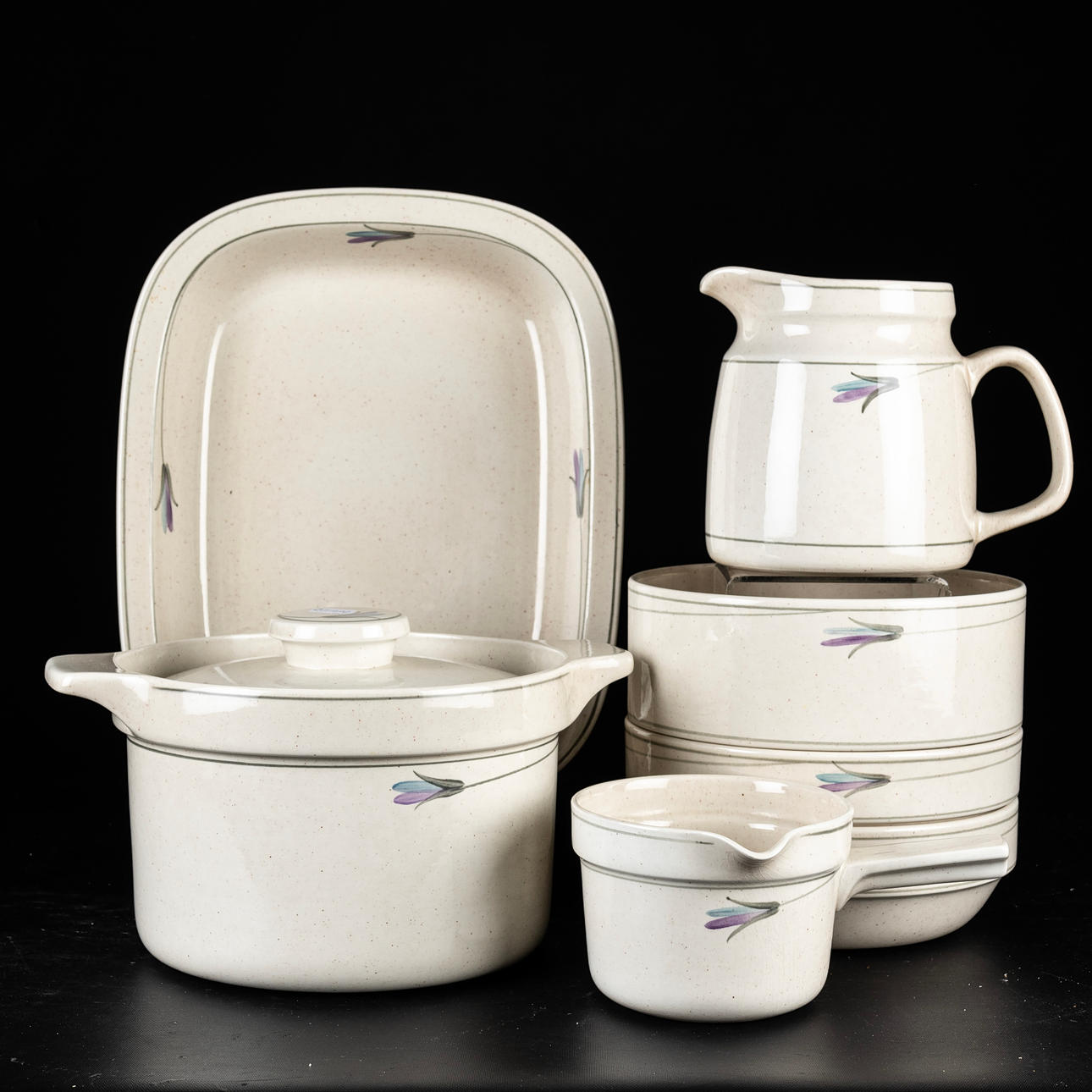 SERVISE, 7 stk., 'Julia', Rörstrand, 1980'erne.