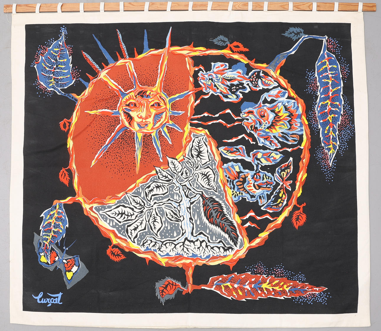 JEAN LURCAT. COMPOSITION, TEXTILE PRINTING.