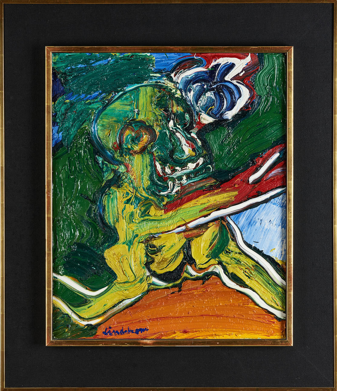 BENGT LINDSTRÖM (Sverige, 1925-2008), Figurkomposition, signerad Lindström, olja på duk.