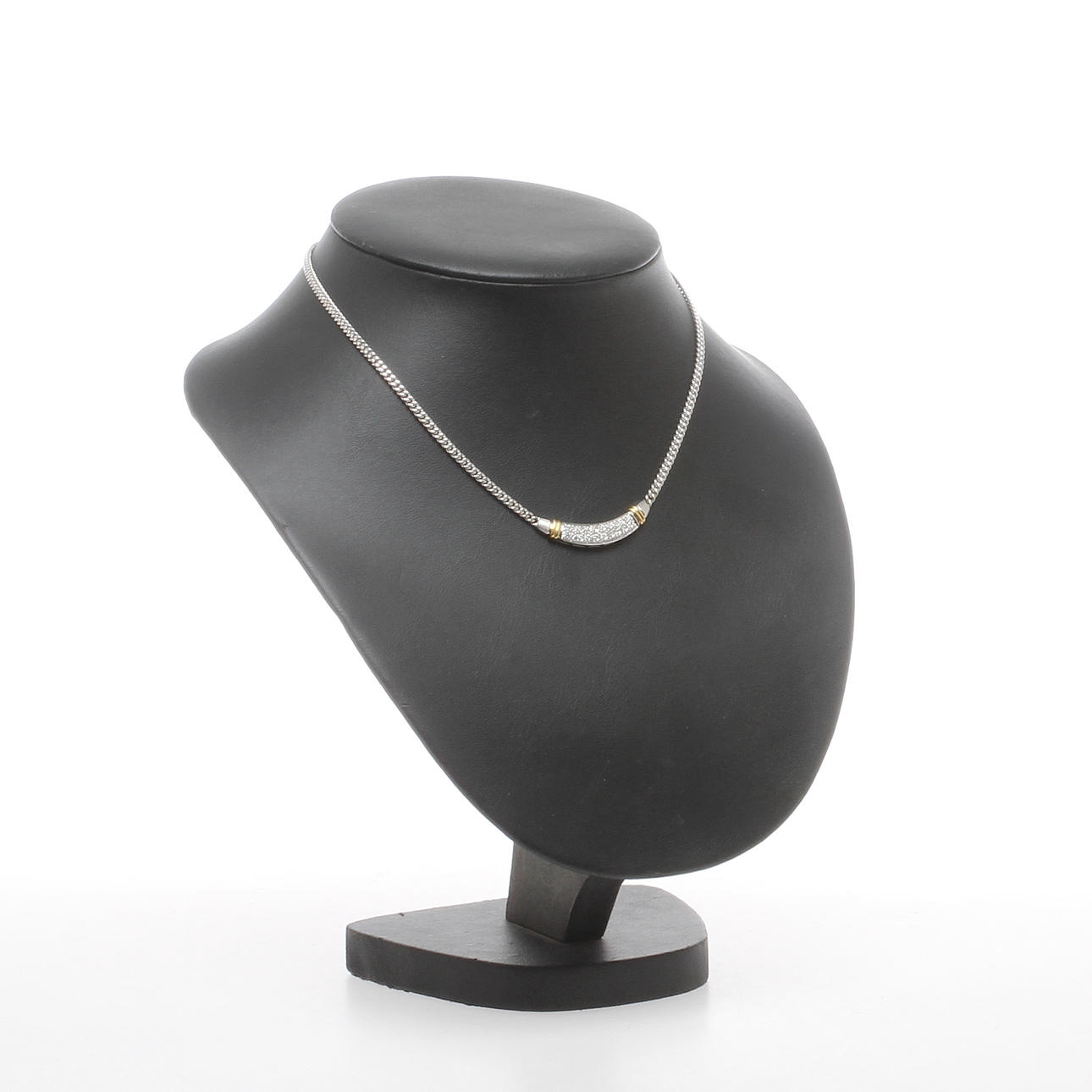 HALSBAND, 14k guld med diamanter om tot ca 0,40ct, lås 8k guld, 1900/2000-tal.