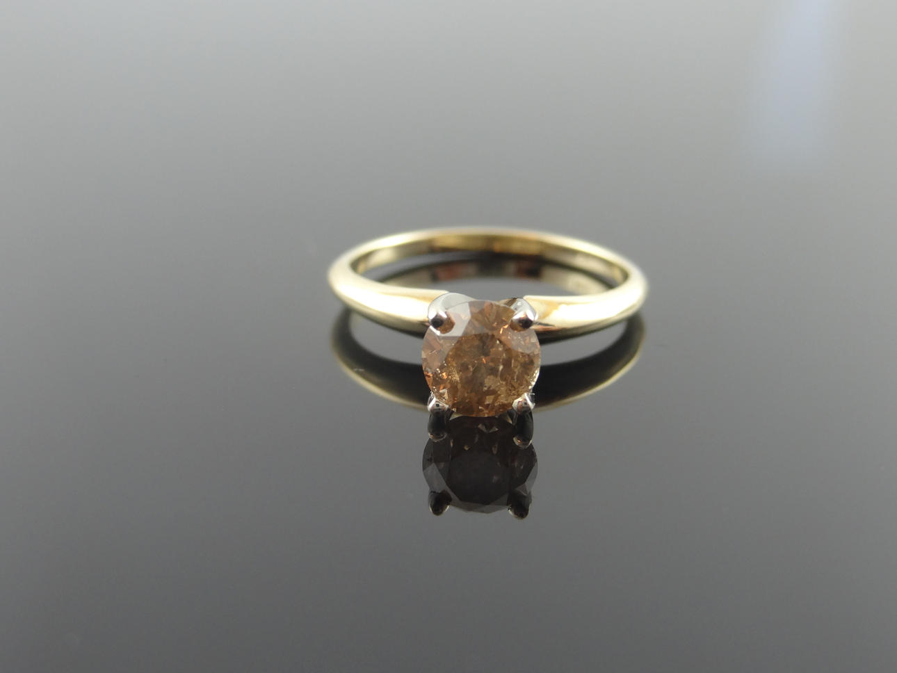 SOLITAIRE DIAMANTRING 0,87ct 14k guld.