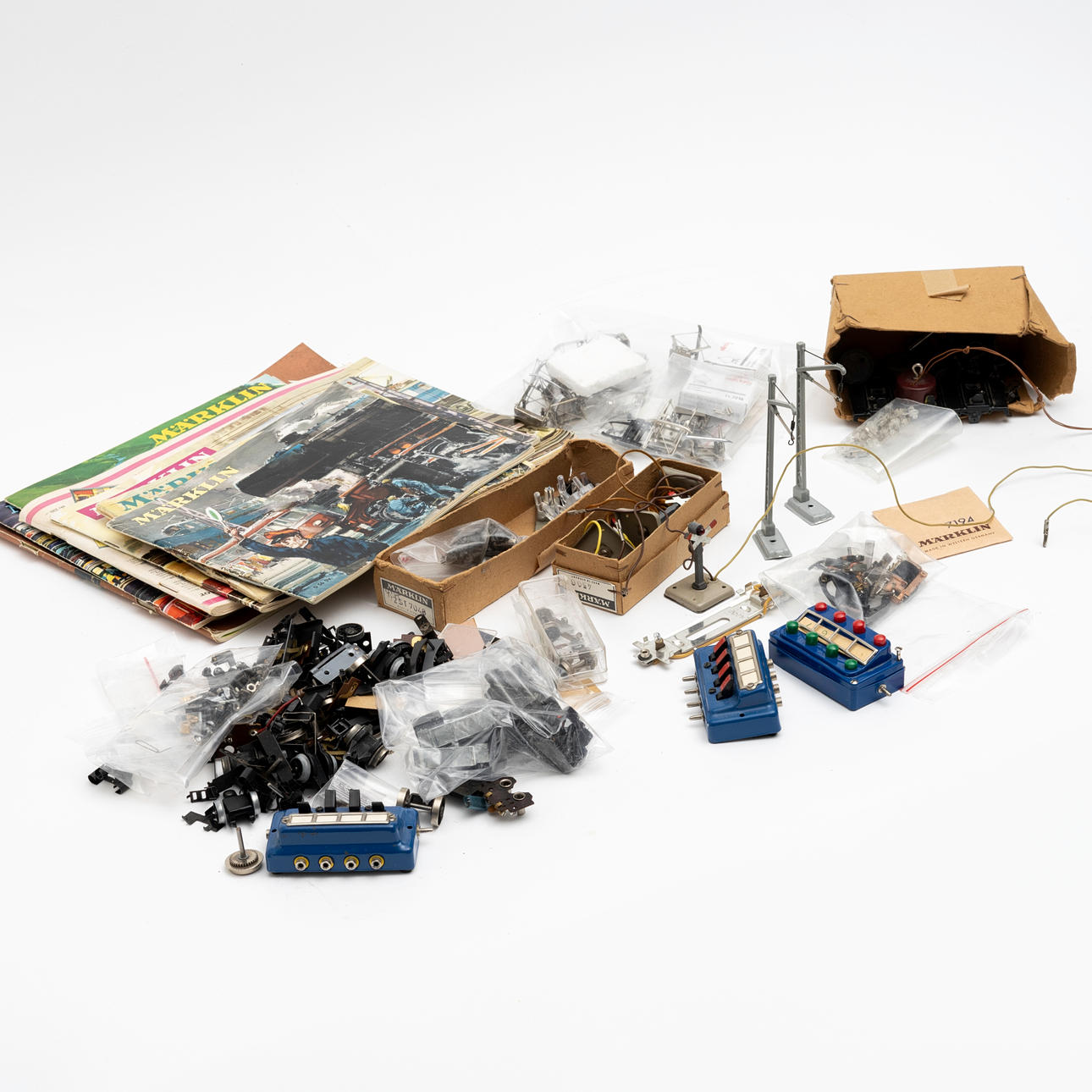 MÄRKLIN varaosat ja tarvikkeet, virroittimet, luettelot.