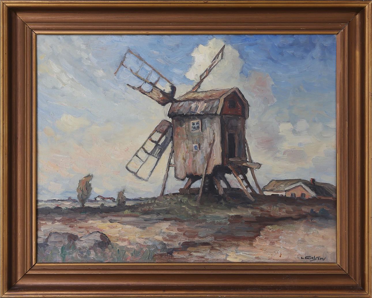 LAGE CARLSSON. Ölandsmotiv, olja på duk, signerad.