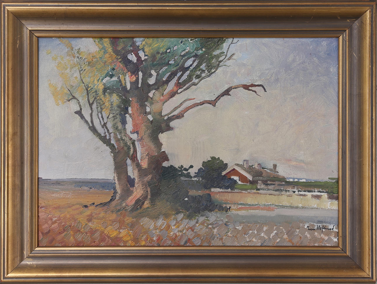 IVAN HOFLUND. Landskap, olja på duk, signerad.