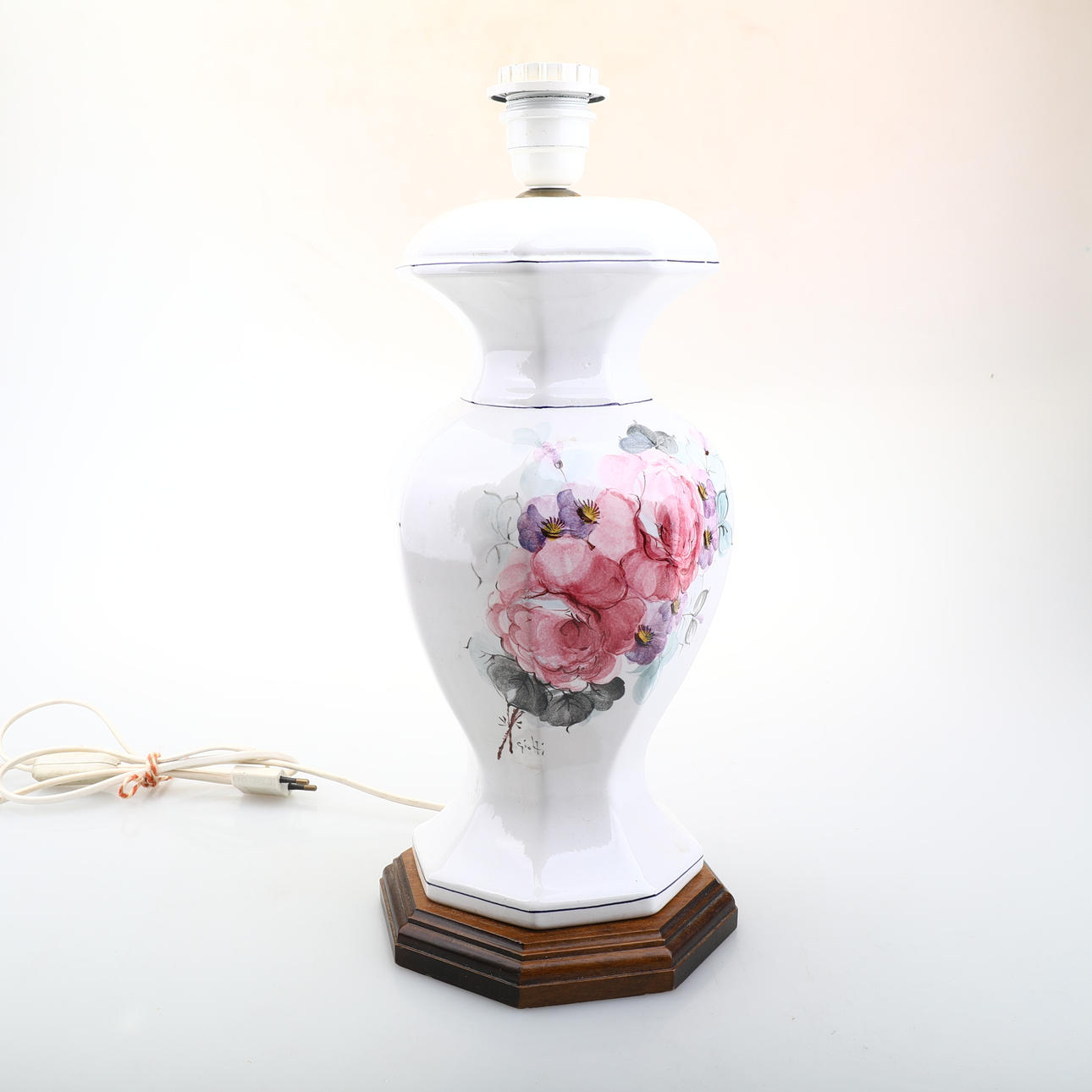 TABLE LAMP, ceramic/wood.