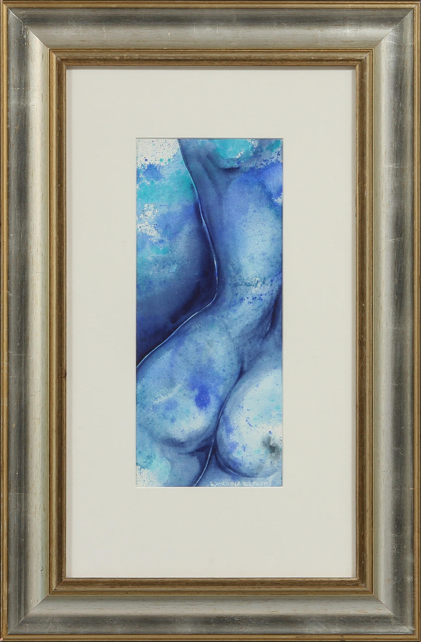 KATARINA ELFAST. akvarell, sign.