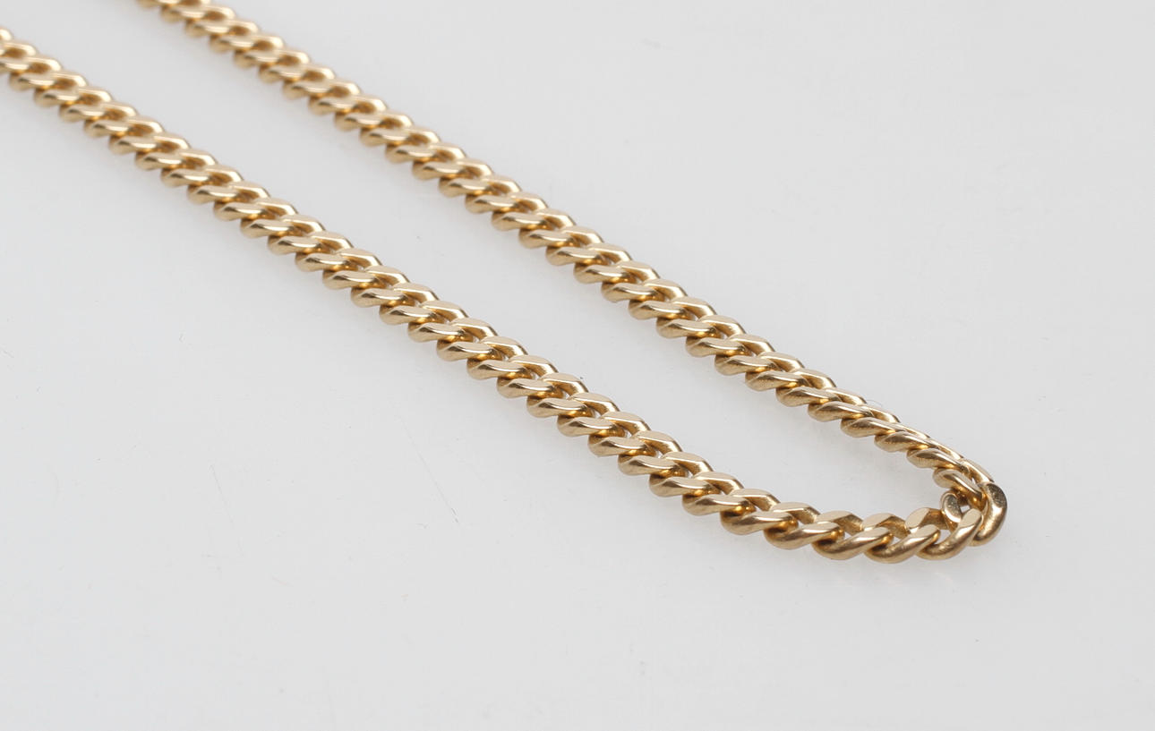 HALSKEDJA PANSAR, 14k guld, vikt 14,8 gr.