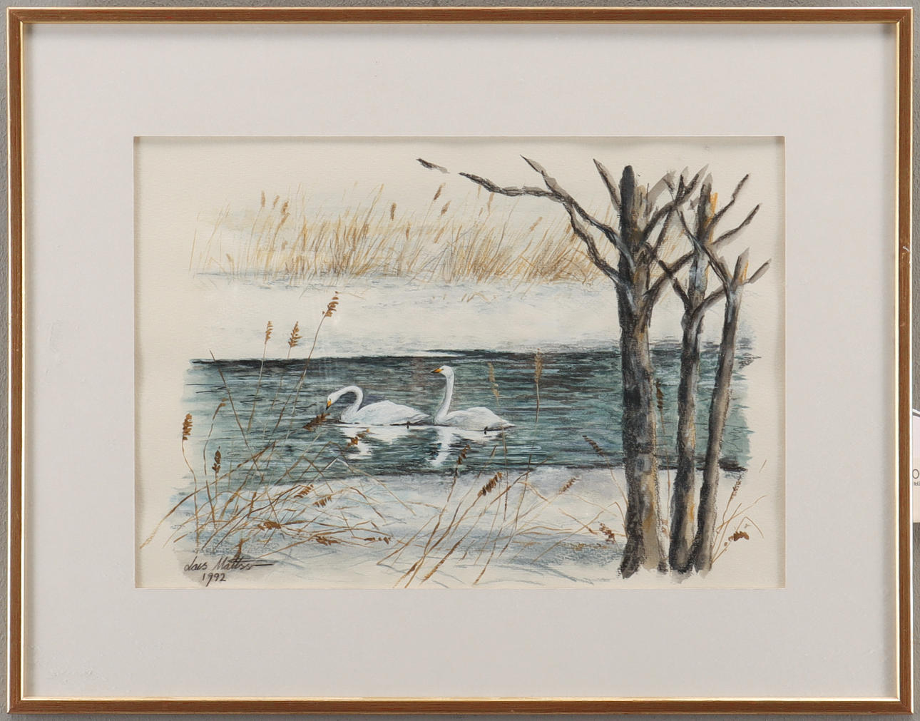 LARS MATTSSON akvarell, signerad 1992.