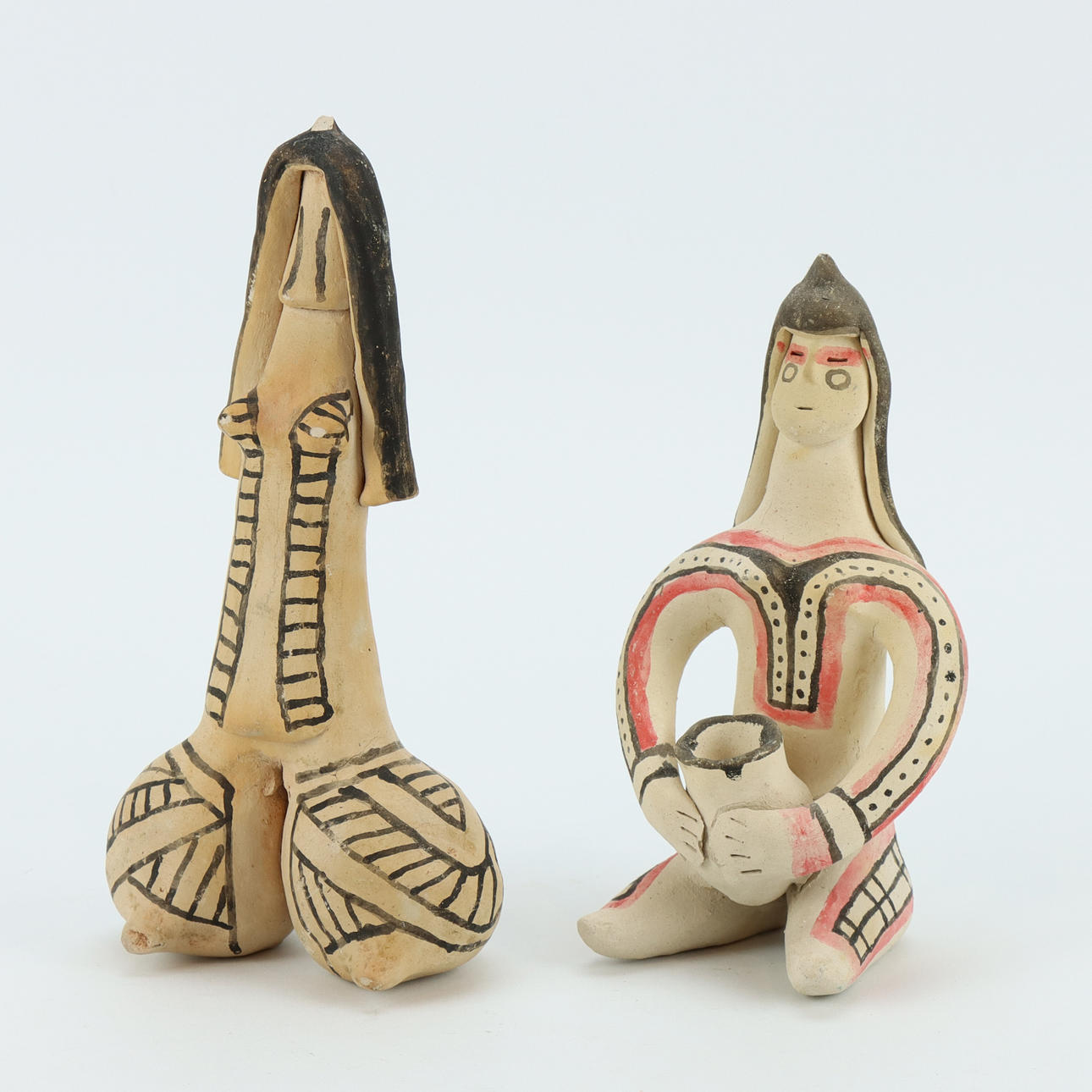 RITXOKO, two ethnographic sculptures by the Karajá people, Brazil, 20th ...