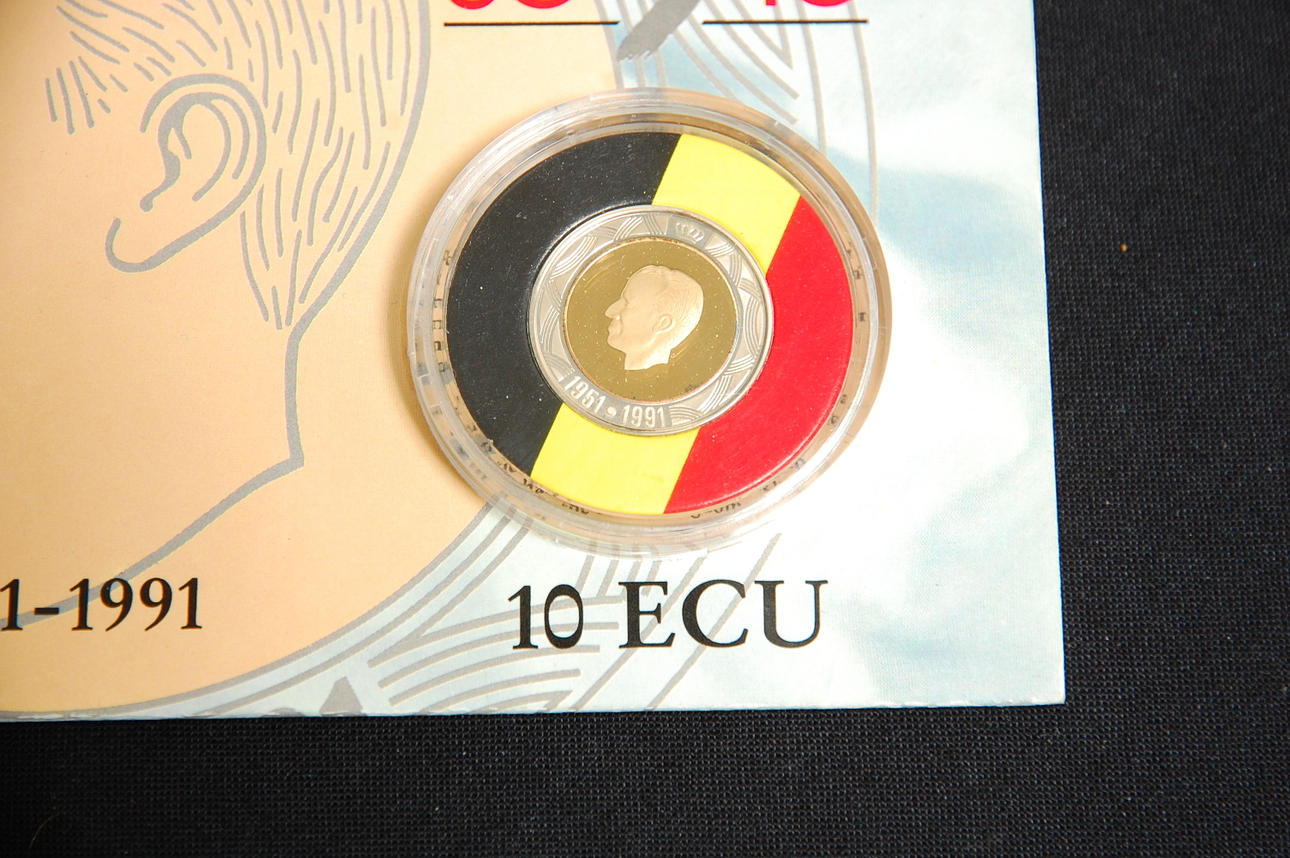 MYNT, 10 ECU, silver, guld, 1951-1991.