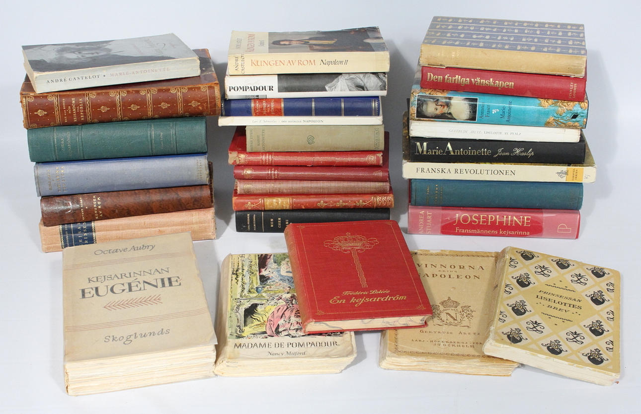 BOKSAMLING, fransk historia och kungahus.