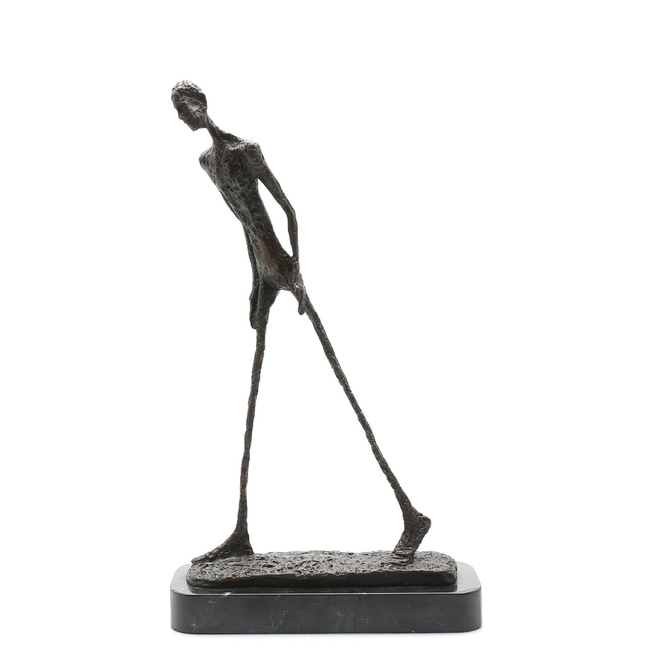 SKULPTUR, brons, stående man efter Giacometti, 2000-tal.