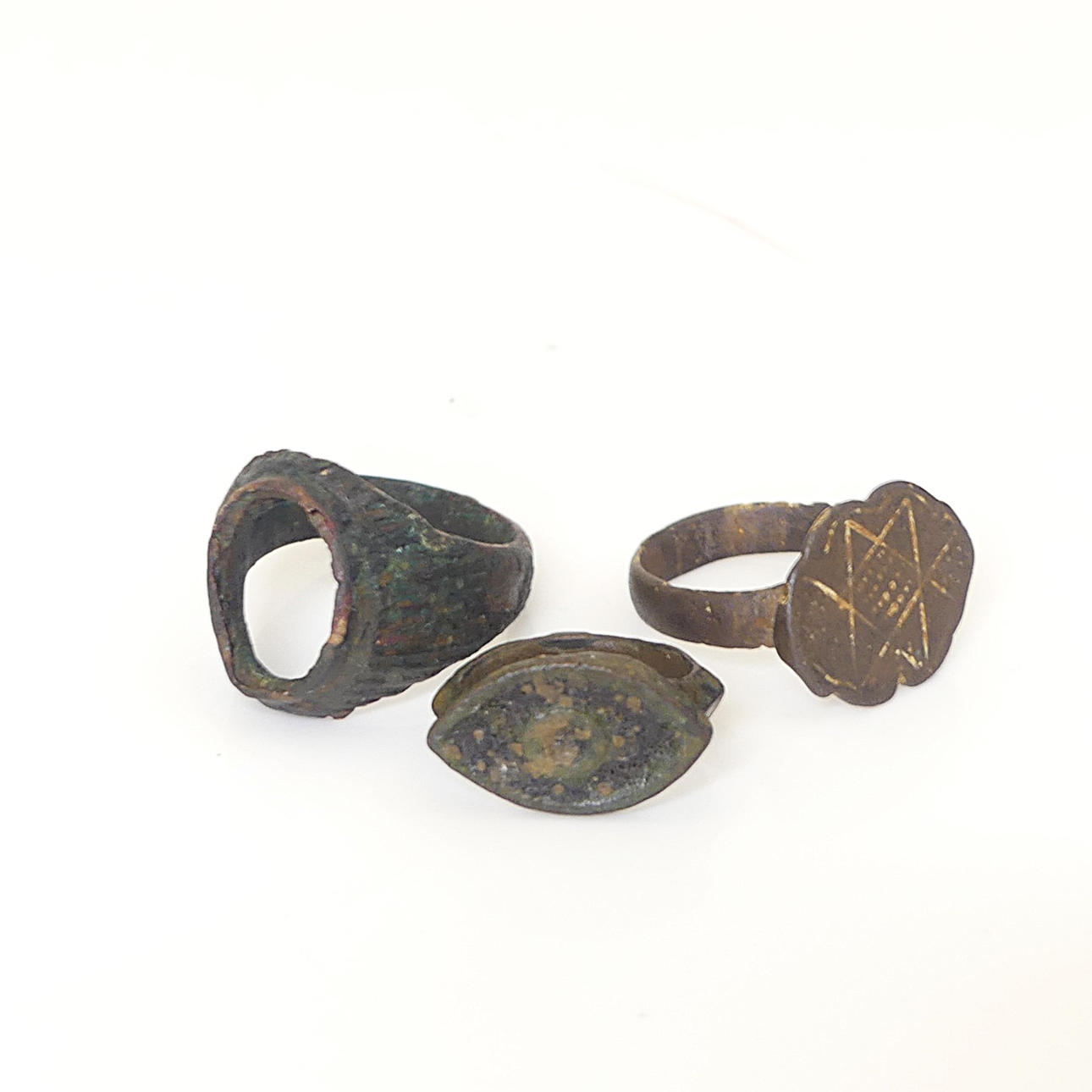 MEDIEVAL BRONZE RINGS, 3 pcs.