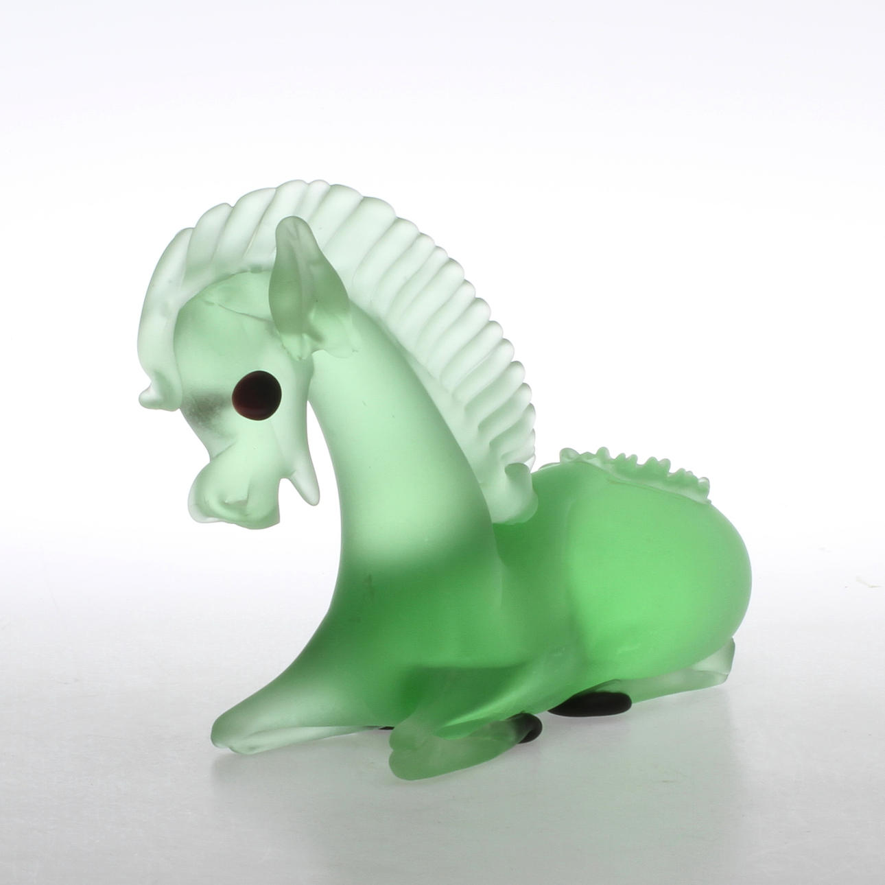 FIGURIN, glas, Häst, etikettmärkt Murano.
