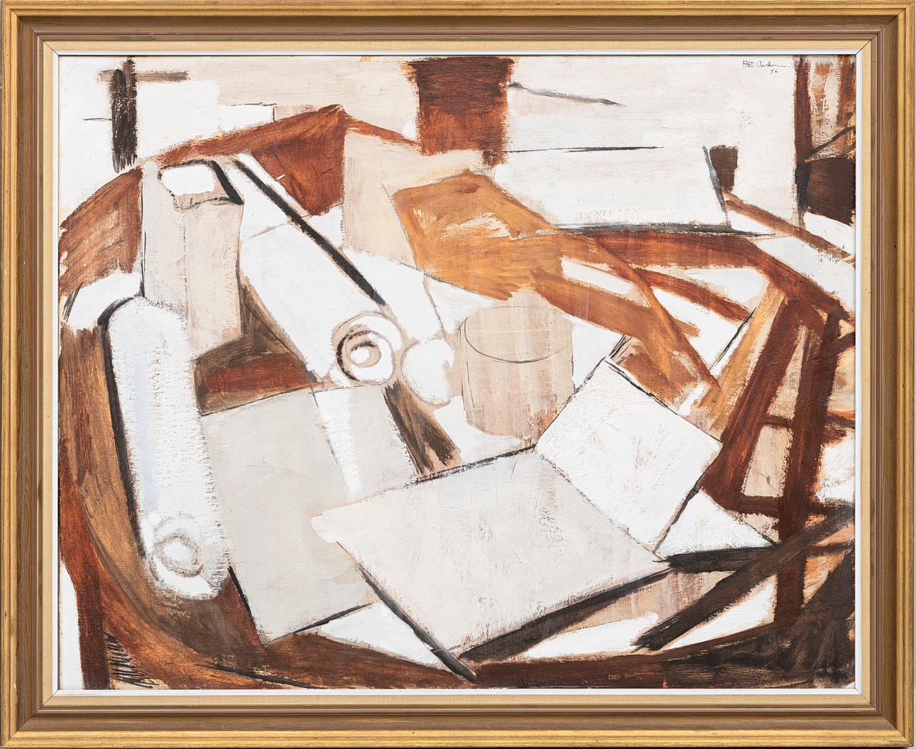FRED  ANDERSSON. Still life, oil on canvas, signed and dated -56.
