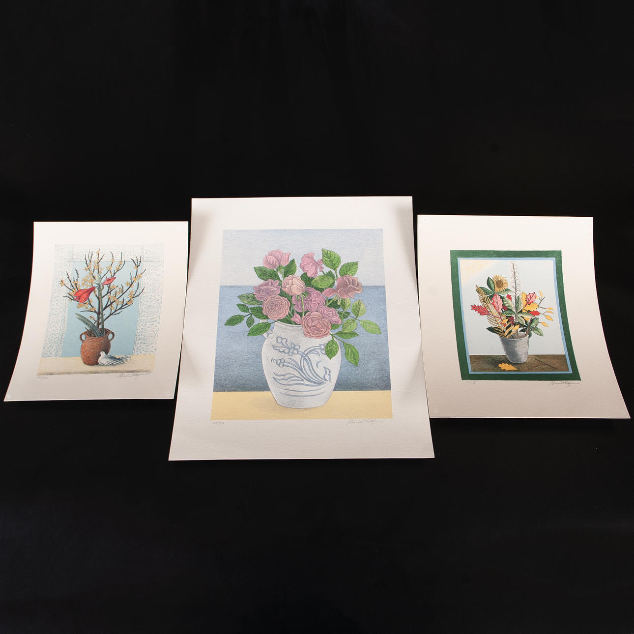 MARIA HILLFON. Lithographs, 3 pcs.