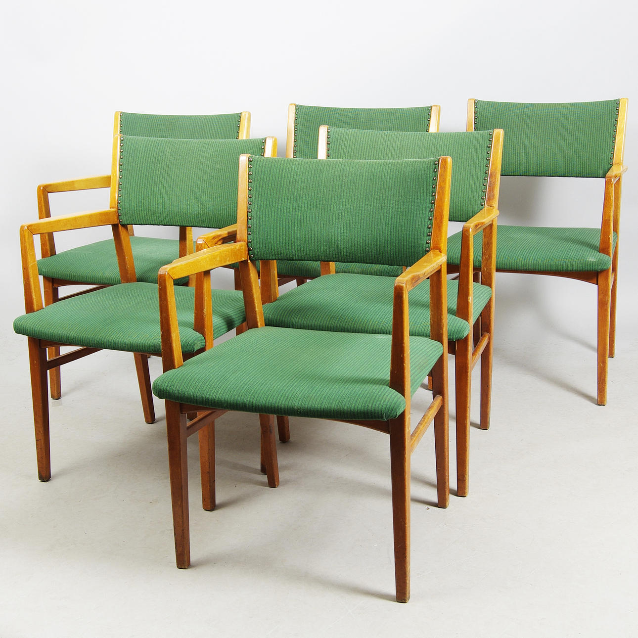 KARMSTOLAR, 6 stycken, 1960-tal.