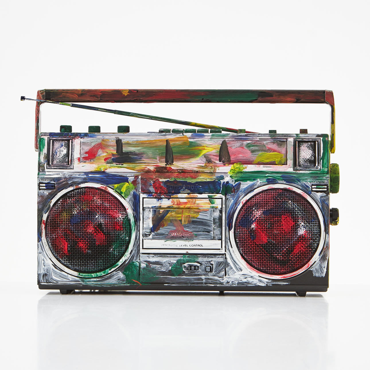 ERLAND CULLBERG. Cassette recorder, ready made, polychrome painted, monogram signed on the back “EC”.